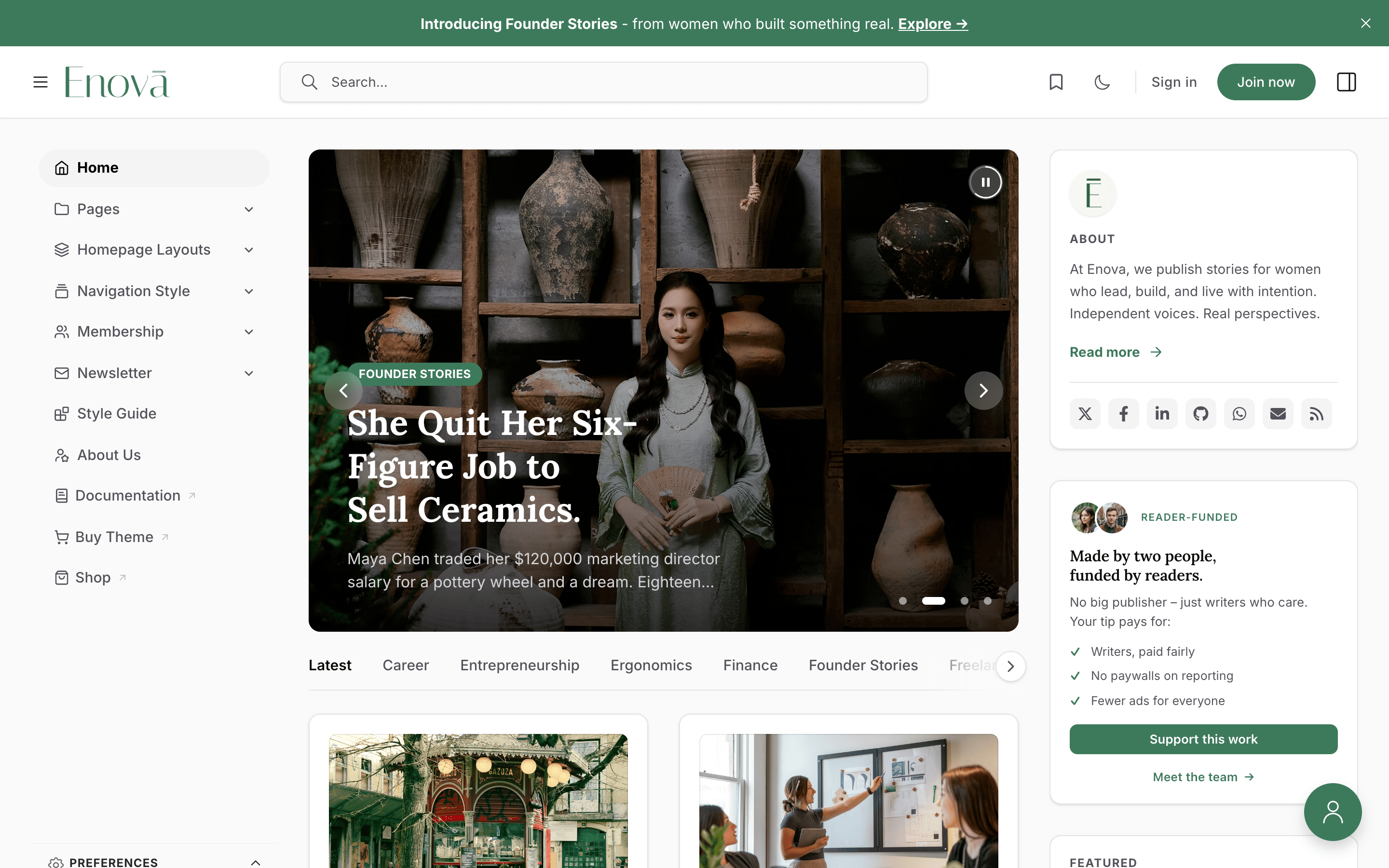 The donate widget rendered in the home sidebar