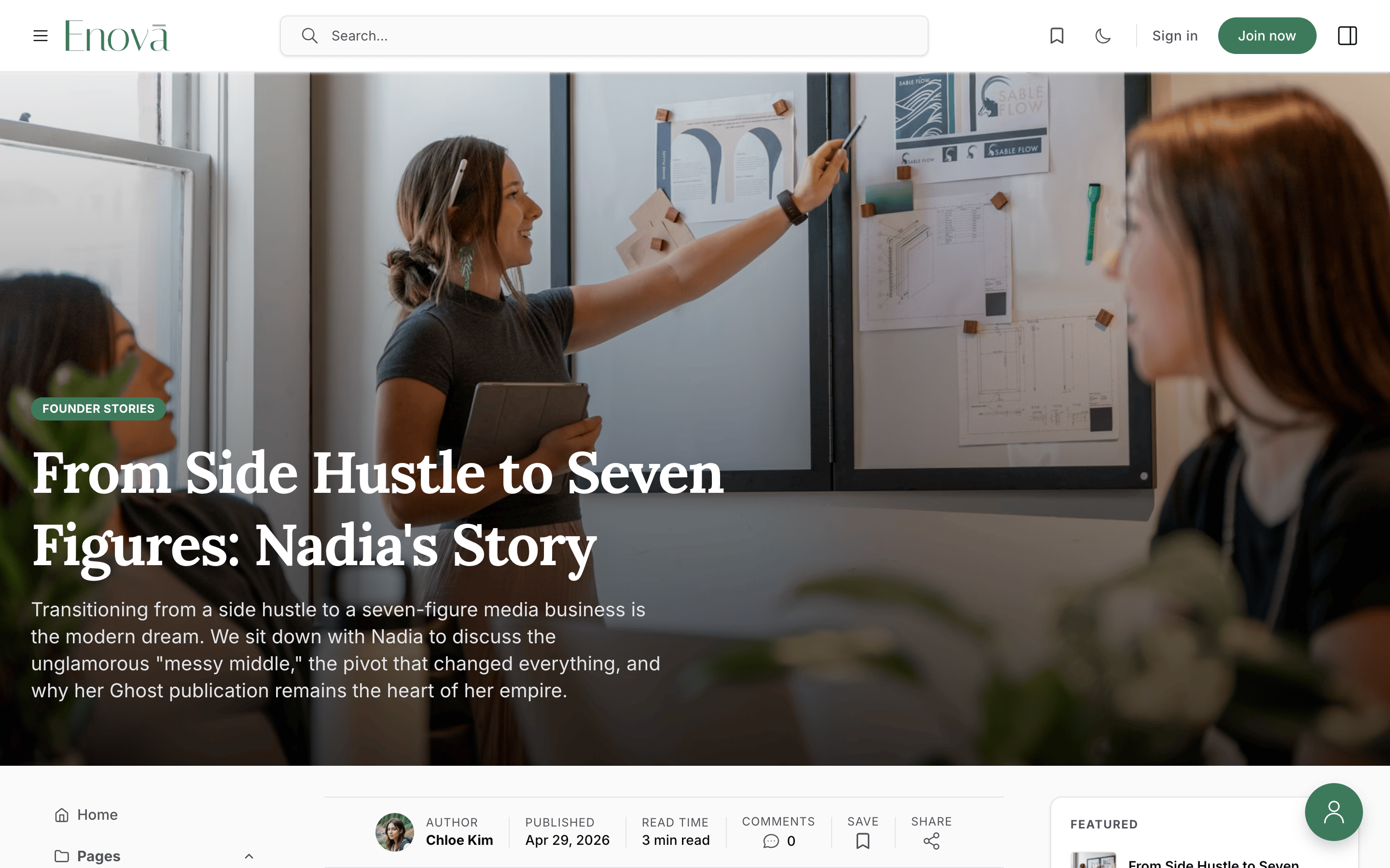 Post with the #hero-immersive layout