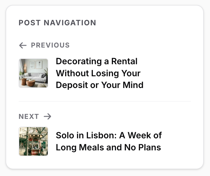 Recent posts widget